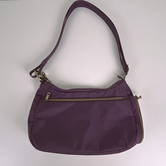 Travelon anti-theft hobo bag in a violet purple colour - Picture 2 of 9